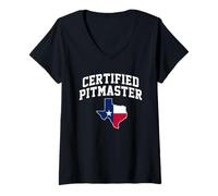 Women's Texas BBQ Certified Pitmaster V-Neck T-Shirt