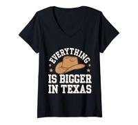 Women's Texas Everything is Bigger in Texas V-Neck T-Shirt