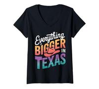 Women's Texas Everything is Bigger in Texas V-Neck T-Shirt