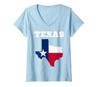 Womens Texas Flag Texas State V-Neck T-Shirt