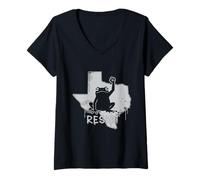 Women's Texas Resist Frog Protest No Kings Day V-Neck T-Shirt