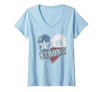 Womens Texas Tshirt Distressed Flag Texan Pride Austin V-Neck T-Shirt
