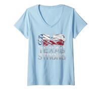 Womens Texas Tshirt Distressed Flag Texan Pride Austin V-Neck T-Shirt