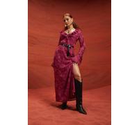 Womens Textured Flare Sleeve Maxi Dress - Purple - 8, Purple