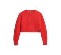 Superdry Vintage Textured Crop Sweater Orange XL Woman