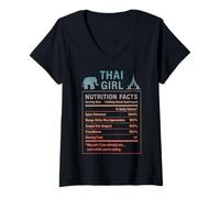 Women's Thai Girl Funny Thailand V-Neck T-Shirt