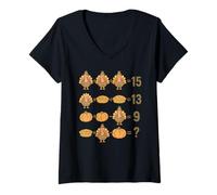 Womens Thanksgiving Order of Operations Equation Math Teacher V-Neck T-Shirt