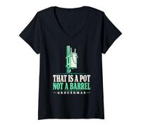 Women's that is a Pot Not a Barrel Groundman Transformer Pole Mount V-Neck T-Shirt
