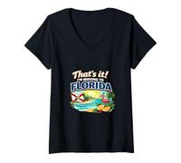 Women's that’s It I’m Moving to Florida Funny Travel Humor Relocate V-Neck T-Shirt