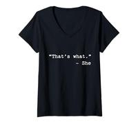 Womens That’s What She Said Humor for The Office TV Fans V-Neck T-Shirt