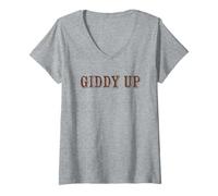 Women's that Says Giddy Up V-Neck T-Shirt