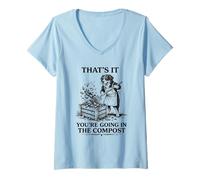 Women's That's It You're Going in The Compost Bernese Mountain Dog V-Neck T-Shirt