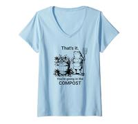 Women's That's It You're Going in The Compost Frog Gardening V-Neck T-Shirt