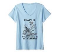 Women's That's It You're Going in The Compost Jack Russell Terrier V-Neck T-Shirt