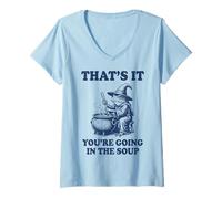 Women's That's It You're Going in The Soup Frog V-Neck T-Shirt
