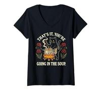 Women's That's It You're Going in The Soup Frog V-Neck T-Shirt