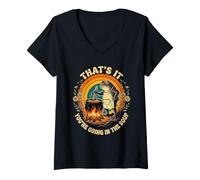 Women's That's It You're Going in the Soup Funny Frog V-Neck T-Shirt