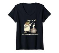 Womens That's it You're Going in The Soup V-Neck T-Shirt