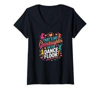 Women's Thats My Granddaughter Dancing On The Dance Floor V-Neck T-Shirt