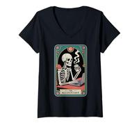 Womens The Accountant Tarot Card Funny Accounting CPA Bookkeeper V-Neck T-Shirt