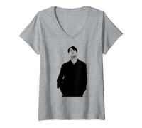 Women's The Afghan Whigs Singer Greg Dulli Portrait By Andy Willsher V-Neck T-Shirt