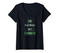 Women's The Algorithm Has You, Unplug, Digital Detox Movement V-Neck T-Shirt