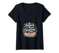Womens The Answer To All Your Questions Is Nope Attitude ------- V-Neck T-Shirt