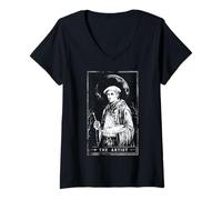 Women's The Artist Tarot Card Vintage Painter Creative Art Lover V-Neck T-Shirt