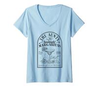 Womens The Aunts Midnight Margaritas Someone Left It On The Porch V-Neck T-Shirt