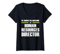Women's The Awesome Human Resources Director V-Neck T-Shirt