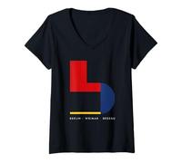Women's The bauhausART Design School 1919-1933 V-Neck T-Shirt