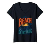 Women's The Beach Fixes Everything Saltwater Therapy V-Neck T-Shirt