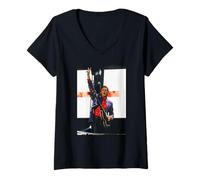 Womens The Beatles Bass Player Paul McCartney Glasto Andy Willsher V-Neck T-Shirt