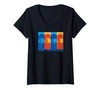 Womens The Beatles - Kaleidoscope of Sound V-Neck T-Shirt