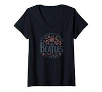Womens The Beatles -Strawberry Fields Forever Design V-Neck T-Shirt