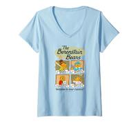 Womens The Berenstain Bears Family Sports and Hobbies Vintage Book V-Neck T-Shirt