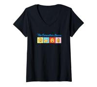 Womens The Berenstain Bears Pop Art Characters Vintage Book V-Neck T-Shirt