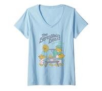 Womens The Berenstain Bears Say Good Night Family Vintage Book V-Neck T-Shirt
