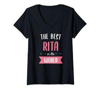 Womens The Best Rita In The World V-Neck T-Shirt