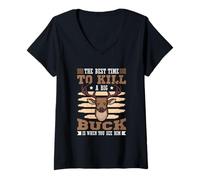 Womens The Best time to Kill a Big Buck is When You See him V-Neck T-Shirt