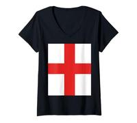Women's The Bold Red Cross of St. George V-Neck T-Shirt