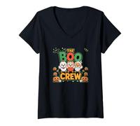 Womens The Boo Crew Chicken Halloween Costume Chicken Lover V-Neck T-Shirt