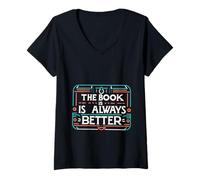 Womens The Book Is Always Better Reader Preference ||--- V-Neck T-Shirt