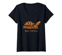 Womens The Box Turtle, Terrapene Carolina V-Neck T-Shirt
