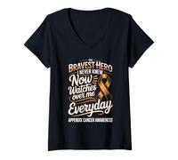 Women's The Bravest Hero I Never Knew Watches Over Me Everyday V-Neck T-Shirt