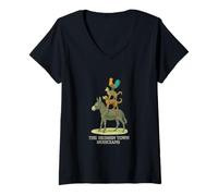 Womens The Bremen Town Musicians Classic Brothers Grimm Fairy Tale V-Neck T-Shirt