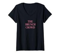 Womens The Brunch Crowd - Official Funny Squad Tee V-Neck T-Shirt