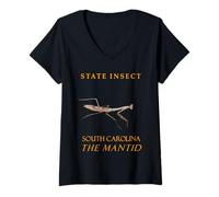 Womens The Carolinas Territory Insect The Mantid V-Neck T-Shirt