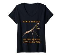 Womens The Carolinas Territory Insect The Mantid V-Neck T-Shirt