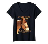 Womens The Carolinas Territory Work Animal The Mule V-Neck T-Shirt